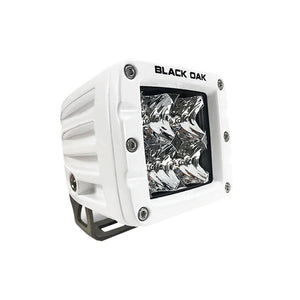 Black Oak 2" Marine LED Pod Light - Flood Optics - White Housing - Pro Series 3.0 - TRAPSKI