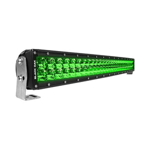 Black Oak 30" Curved Double Row Green LED Hog Hunting Light Bar - Combo Optics - Black Housing - Pro Series 3.0 - TRAPSKI
