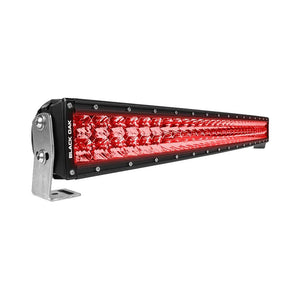 Black Oak 30" Curved Double Row Red LED Predator Hunting Light Bar - Combo Optics - Black Housing - Pro Series 3.0 - TRAPSKI