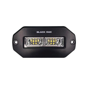 Black Oak 4" Marine Flush Mount Spreader Light - Black Housing - Pro Series 3.0 - TRAPSKI