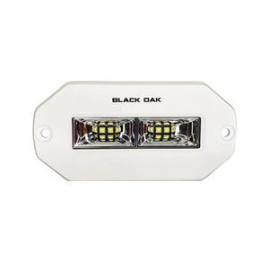 Black Oak 4" Marine Flush Mount Spreader Light - White Housing - Pro Series 3.0 - TRAPSKI