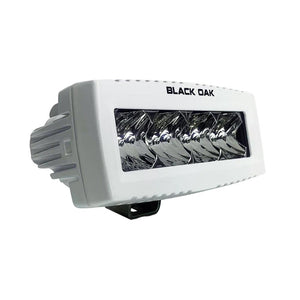 Black Oak 4" Marine Spreader Light - Flood Optics - White Housing - Pro Series 3.0 - TRAPSKI