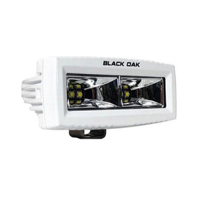 Black Oak 4" Marine Spreader Light - Scene Optics - White Housing - Pro Series 3.0 - TRAPSKI