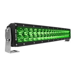 Black Oak Curved Double Row Combo Green Hog Hunting 20" Pro Series 3.0 LED Light Bar - TRAPSKI