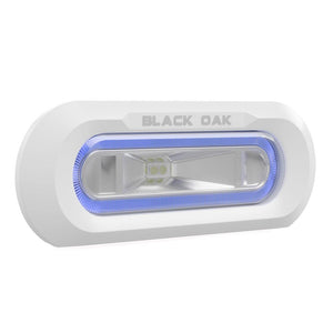 Black Oak Low Pro Marine Spreader Light - Flush Mount - White Housing - Blue LED - TRAPSKI