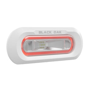 Black Oak Low Pro Marine Spreader Light - Flush Mount - White Housing - Red LED - TRAPSKI
