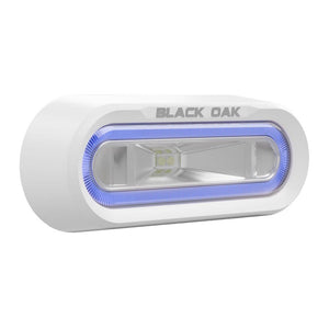 Black Oak Low Pro Off Road Spreader Light - Bracket Mount - White Housing - Blue LED - TRAPSKI