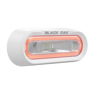 Black Oak Low Pro Off Road Spreader Light - Bracket Mount - White Housing - Red LED - TRAPSKI