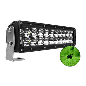 Black Oak Pro Series 3.0 10" 850nm Infrared Double Row LED Light Bar - Combo Optics - Black Housing - TRAPSKI