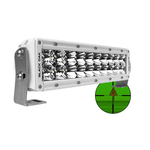 Black Oak Pro Series 3.0 10" 850nm Infrared Marine LED Double Row Light Bar - Combo Optics - White Housing - TRAPSKI