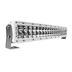 Black Oak Pro Series 3.0 Curved Double Row 20" LED Light Bar - Combo Optics - White Housing - TRAPSKI