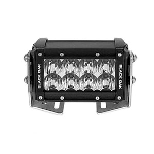 Black Oak Pro Series 3.0 Double Row 4" LED Light Bar - Flood Optics - Black Housing - TRAPSKI