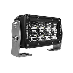 Black Oak Pro Series 3.0 Double Row 4" LED Light Bar - Flood Optics - Black Housing - TRAPSKI