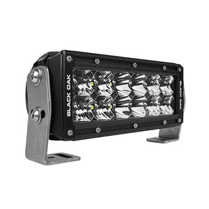 Black Oak Pro Series 3.0 Double Row 6" LED Light Bar - Combo Optics - Black Housing - TRAPSKI