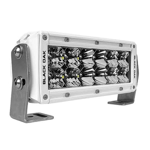 Black Oak Pro Series 3.0 Double Row 6" LED Light Bar - Combo Optics - White Housing - TRAPSKI