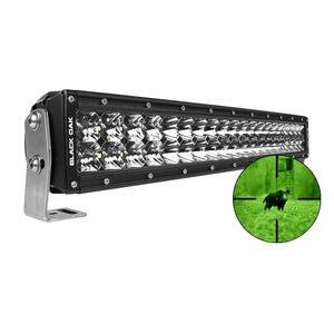 Black Oak Pro Series 3.0 Double Row Combo Infrared 20" 850nm LED Light Bar - Black Housing - TRAPSKI