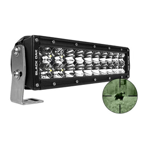 Black Oak Pro Series Double Row Combo Infrared 10" 940nm Light Bar - Black - TRAPSKI