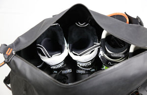 Black/Rust Waterproof Adventure Duffels, Heavy Duty Dry Bag for Skiing/Snowboarding & Other Outdoor Sports - 65L/110L/155L - TRAPSKI