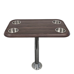 Boat Table Set - 6" Flush Mount Floor Plate / Anti Wobble (6 colors)