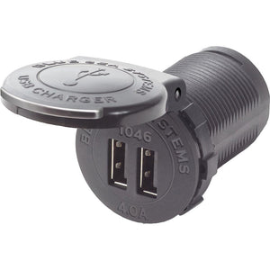 Blue Sea 1046 48V Dual USB Charger Socket Mount - TRAPSKI