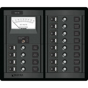 Blue Sea 1464 12 Position Switch CLB + Meter Square - TRAPSKI