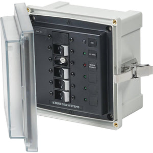 Blue Sea 3128 - SMS Panel Enclosure w/ELCI (30A) 3 Branch (15A) - 120V AC - TRAPSKI