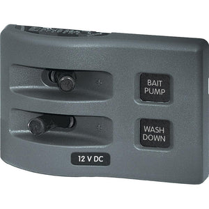 Blue Sea 4303 WeatherDeck 12V DC Waterproof Switch Panel - 2 Position - TRAPSKI