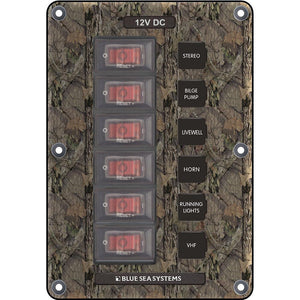 Blue Sea 4325 Circuit Breaker Switch Panel 6 Position - Camo - TRAPSKI