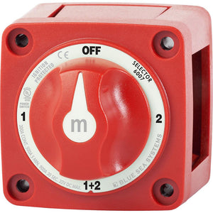Blue Sea 6007 m-Series (Mini) Battery Switch Selector Four Position Red - TRAPSKI