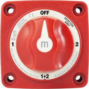 Blue Sea 6007 m-Series (Mini) Battery Switch Selector Four Position Red - TRAPSKI