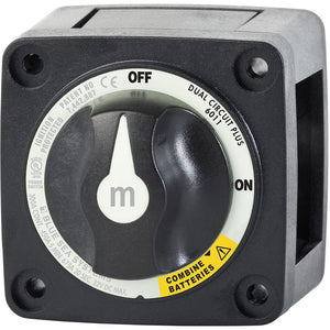 Blue Sea 6011200 m-Series Battery Switch Dual Circuit Plus - Black - TRAPSKI