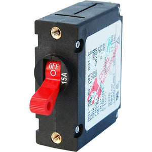 Blue Sea 7209 AC / DC Single Pole Magnetic World Circuit Breaker - 15 Amp - TRAPSKI