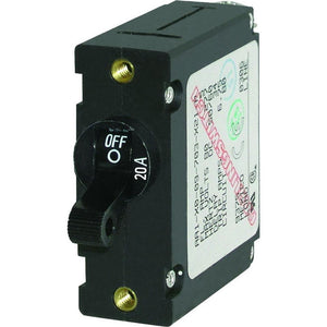 Blue Sea 7212 AC / DC Single Pole Magnetic World Circuit Breaker - 20 Amp - TRAPSKI