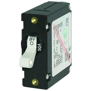 Blue Sea 7230 AC/DC Single Pole Magnetic World Circuit Breaker - 50AMP - TRAPSKI