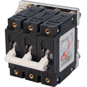 Blue Sea 7270 250A C-Series Triple Pole Toggle DC Circuit Breaker - TRAPSKI