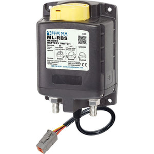 Blue Sea 7700100 ML Solenoid 12V 500A w/Manual Control Deutsch Connector - TRAPSKI