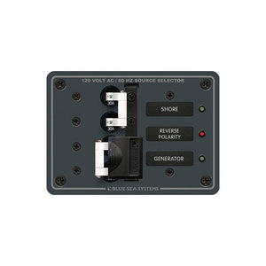 Blue Sea 8032 AC Toggle Source Selector 120V AC - 30AMP - White Switches - TRAPSKI