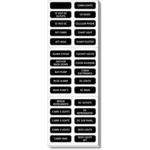 Blue Sea 8039 DC Panel Extended 120 Label Set - TRAPSKI