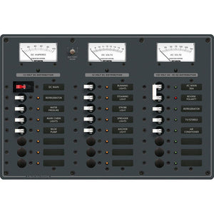 Blue Sea 8084 AC Main +6 Positions/DC Main +15 Positions Toggle Circuit Breaker Panel - White Switches - TRAPSKI