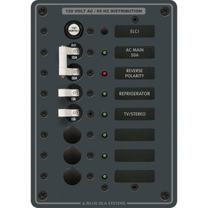 Blue Sea 8101 ELCI GFCI Panel AC 5 Position - TRAPSKI