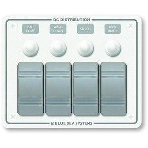 Blue Sea 8272 Water Resistant Panel - 4 Position - White - Horizontal Mount - TRAPSKI