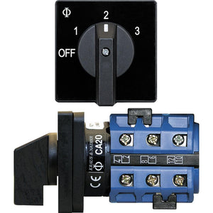 Blue Sea 9010 Switch, AV 120VAC 32A OFF +3 Positions - TRAPSKI