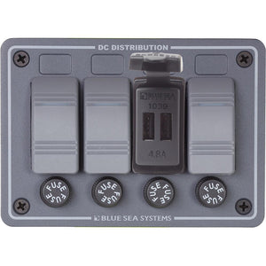 Blue Sea Dual USB Charger - 24V Contura Mount - TRAPSKI