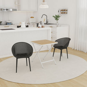 2 Pack Lounge Chair Set & Folding Square Table