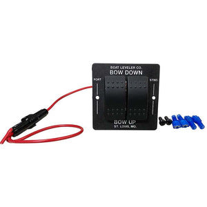 Boat Leveler Waterproof Trim Tab Switch - Black/Black Buttons - TRAPSKI