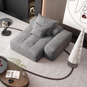Modern Oversized Modular Sectional Chaise Sofa with Chenille Fabric - Multiple Colors