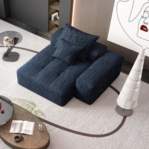 Modern Oversized Modular Sectional Chaise Sofa with Chenille Fabric - Multiple Colors
