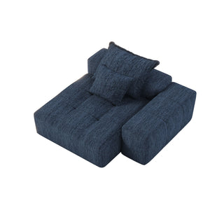 Modern Oversized Modular Sectional Chaise Sofa with Chenille Fabric - Multiple Colors