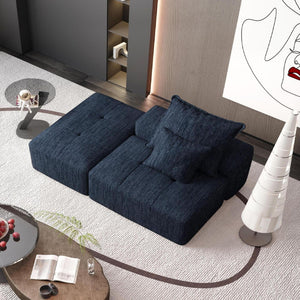 Modern Oversized Modular Sectional Sofa with Sparkling Chenille Fabric - Multiple Colors