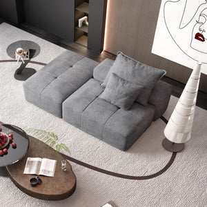Modern Oversized Modular Sectional Sofa with Sparkling Chenille Fabric - Multiple Colors